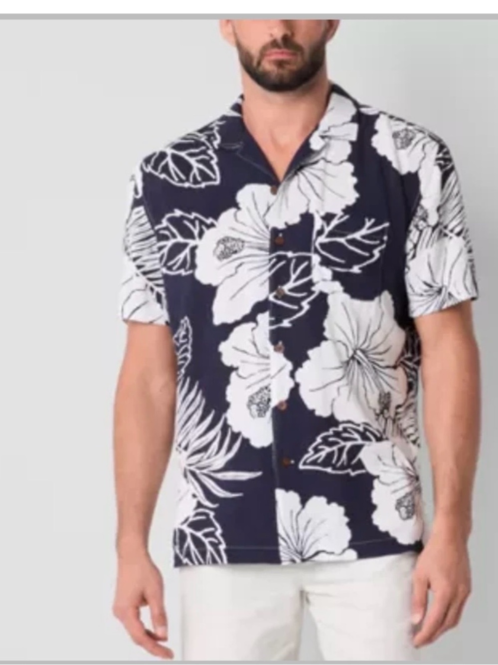 St. John's Bay Button-Down Mens Short Sleeve Breathable Camp Shirt